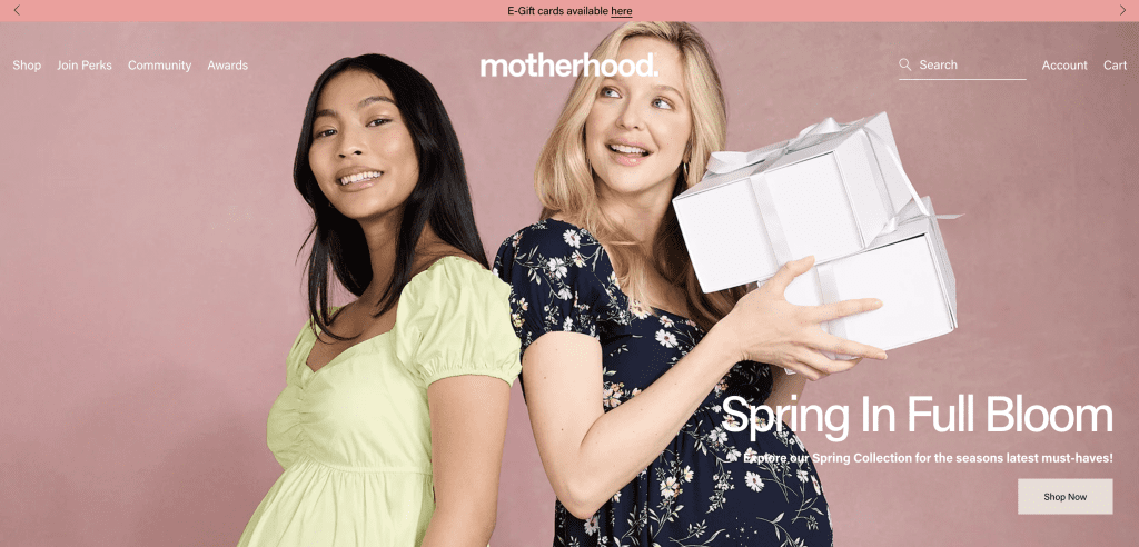 Motherhood Maternite Homepage